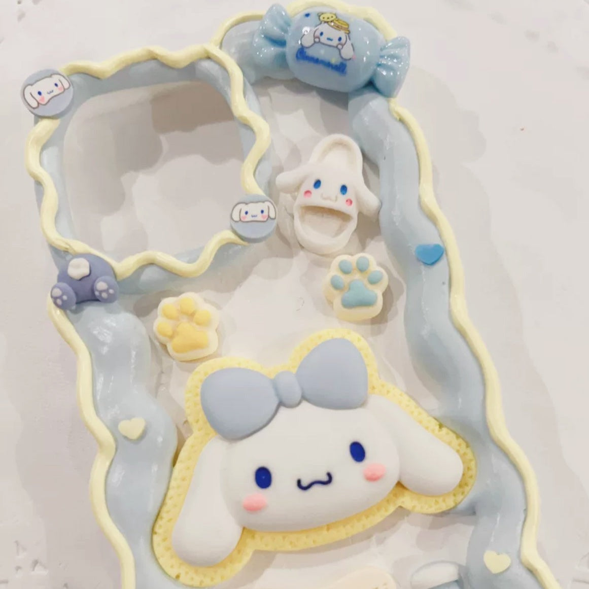Sanrio Cinnamoroll DIY Decoden Phone Case | Handmade Custom Cream Glue Phone Cover | Available For All Phones