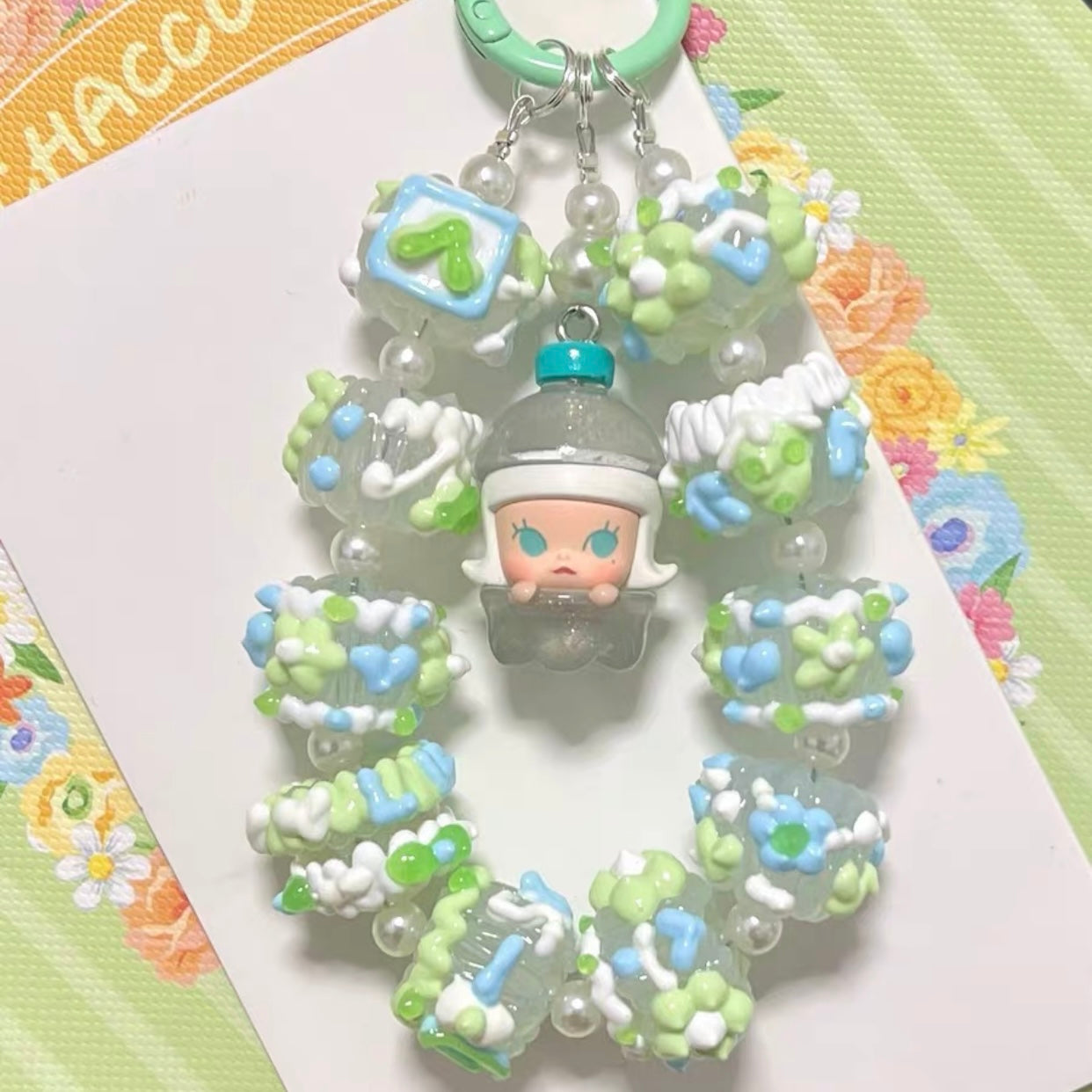 MOLLY Bubble Mart - Painted Beads Pendant | Available KeyChain, PhoneChain, BagChain